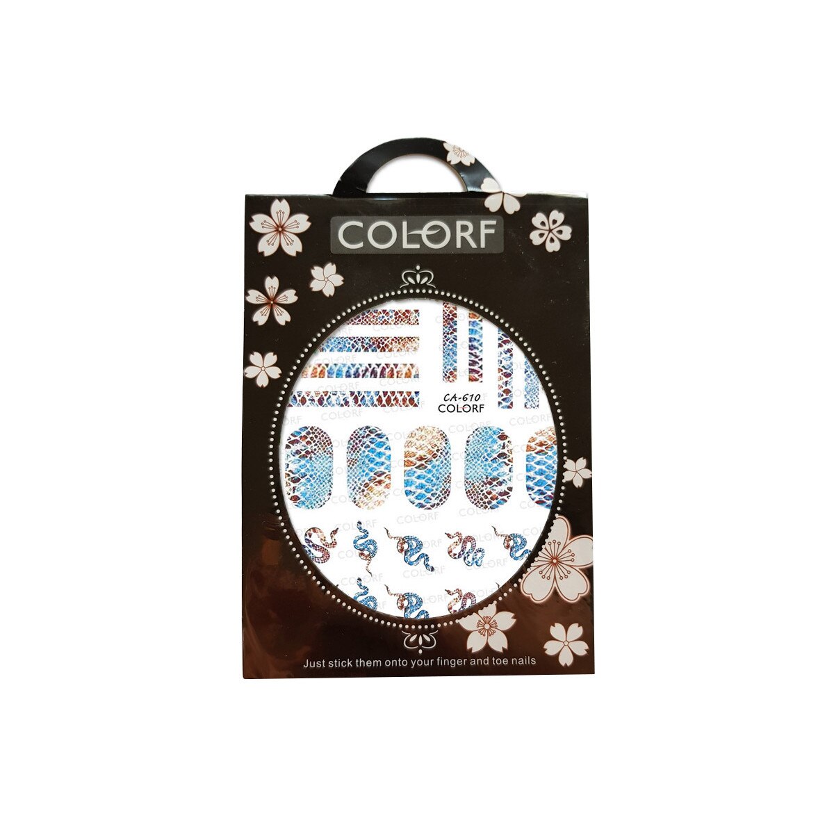 Matrita autoadezive pentru unghii, MoonbasaNails, CA-610, Multicolor