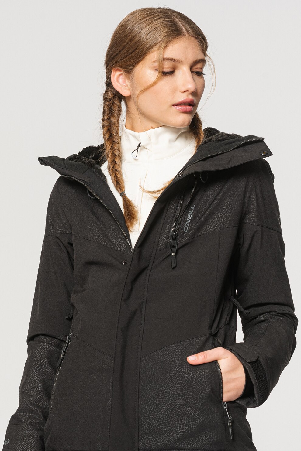 O'Neill, Geaca cu gluga, pentru schi Coral, Negru, XL