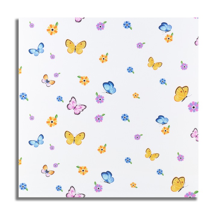 Naimeed D3519 dekoratív csempe matrica, 60x60 cm, pillangó minta