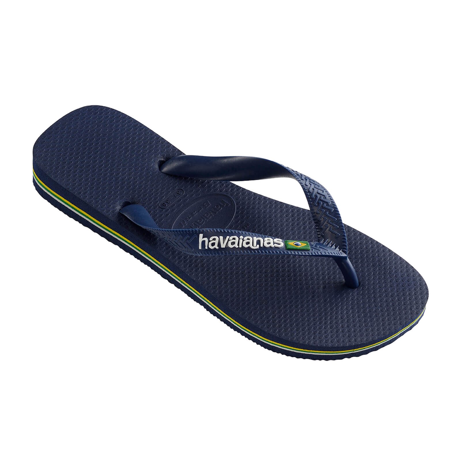 Slapi Havaianas Brasil Logo - 4110850-0555 5334, Albastru inchis, 43-44