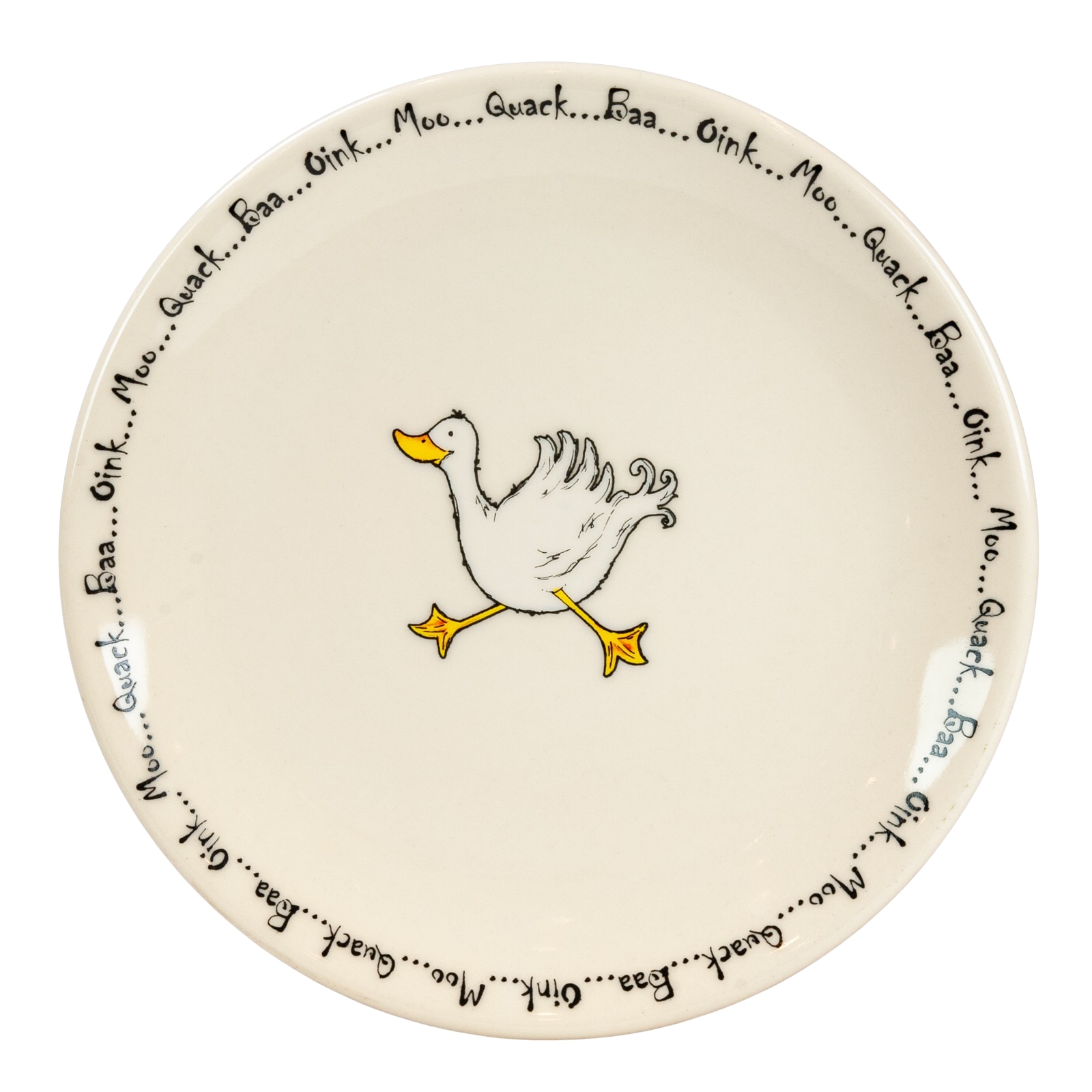 Set 6 farfurii desert, Cesiro, diametrul 20 cm, Alb Pur decorat cu ratusca