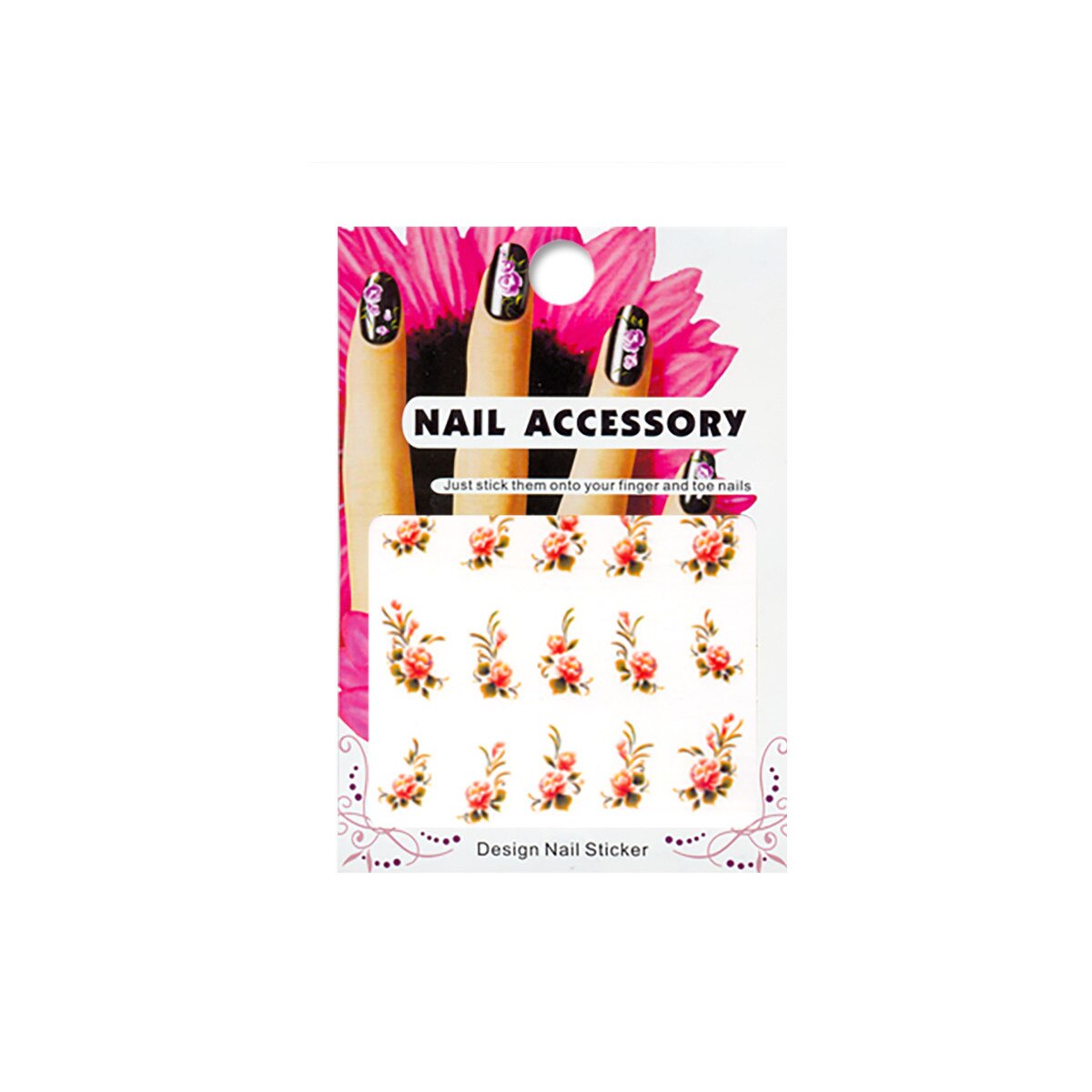 Tatuaj sticker cu efect acrilic, MoonbasaNails, Ble-0090, Multicolor
