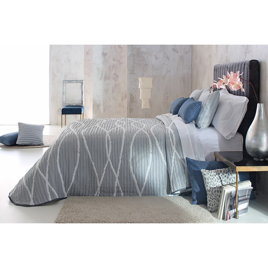 Set Cuvertura Oxido si 2 fete de perna, Reig Marti, gri, dimensiune 250 cm x 270 cm