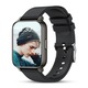 Смарт часовник ISP LikeSmart™ Hero Band FiT PRO, 1,69" FULL Touch, SpO2 оксиметър, Известия, Мониторинг на сърдечната честота и кръвното налягане, Лунно черен силикон