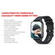 Смарт часовник ISP LikeSmart™ Hero Band FiT PRO, 1,69" FULL Touch, SpO2 оксиметър, Известия, Мониторинг на сърдечната честота и кръвното налягане, Лунно черен силикон
