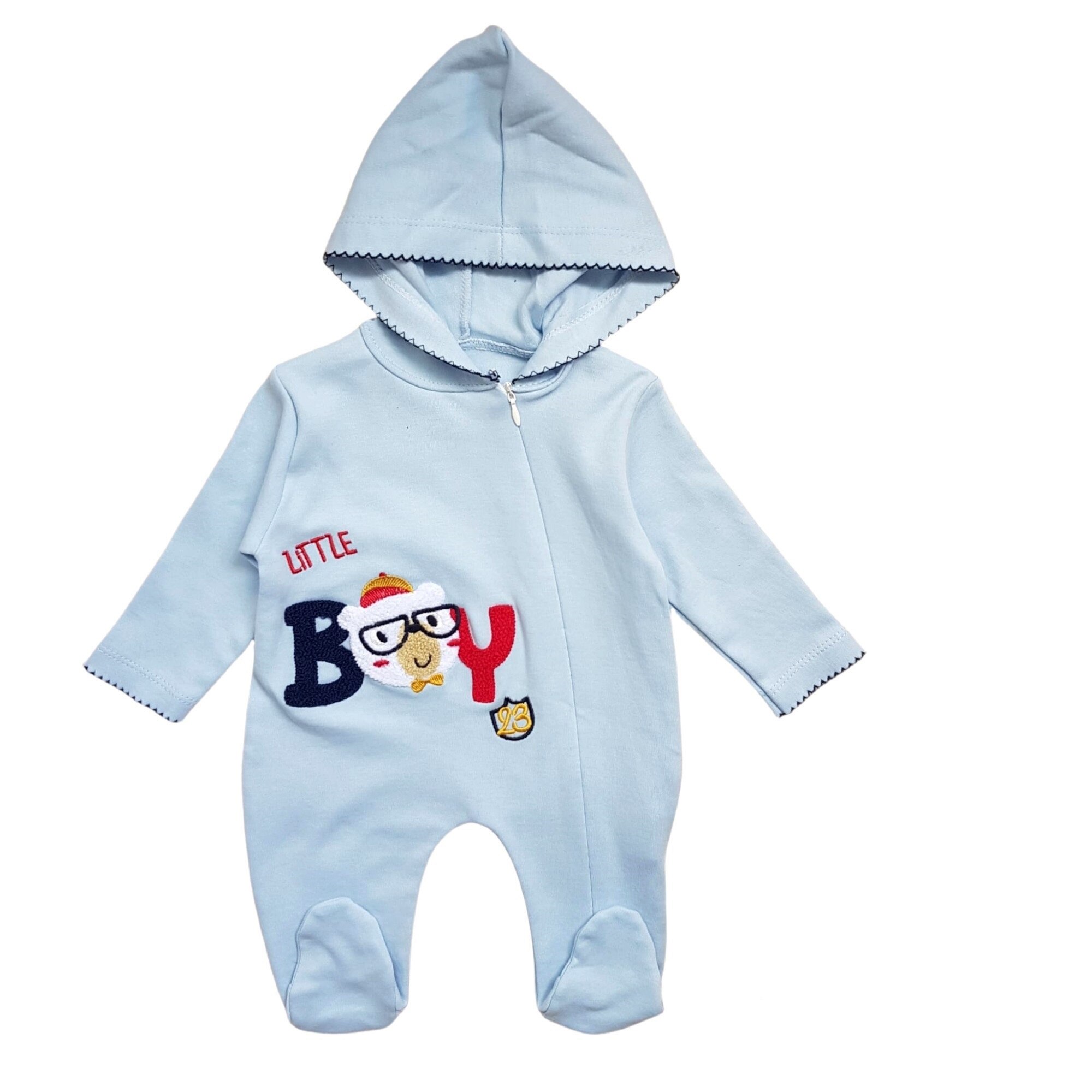 Salopeta cu botosi si gluga din bumbac, Little boy