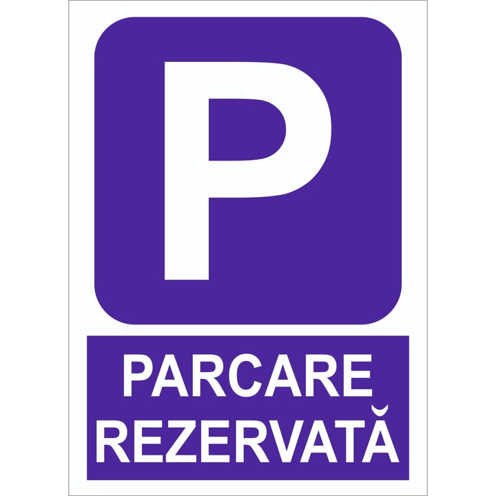 PVC matrica, Fenntartott parkoló, A4