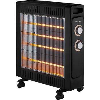 Radiator cu quartz Rohnson R8013, 2200 W, 4 tuburi quartz, termostat reglabil, 2 setari de temperatura (1100/2200W), sistem de oprire de siguranta, NEGRU Radiator cu quartz Rohnson R8013, 2200 W, 4 tuburi quartz, termostat reglabil, 2 setari de temperatura (1100/2200W), sistem de oprire de siguranta, NEGRU