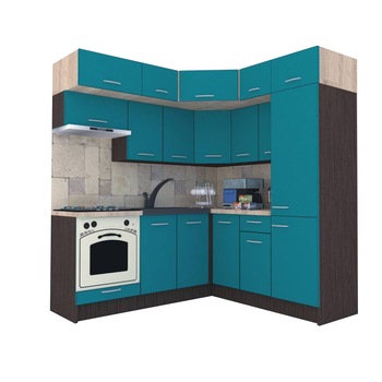 Set Bucatarie de Colt Genarom BIG GENA NEW ST. 190-200 x 225,5 x 60 cm, Cu Corp de Cuptor, Wenge / Decor 0245 Set Bucatarie de Colt Genarom BIG GENA NEW ST. 190-200 x 225,5 x 60 cm, Cu Corp de Cuptor, Wenge / Decor 0245