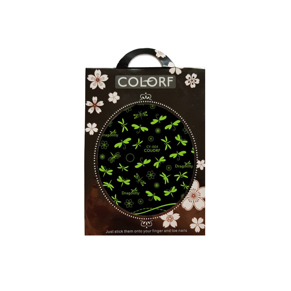 Tatuaj sticker cu efect acrilic, MoonbasaNails, CY-004, Negru-verde