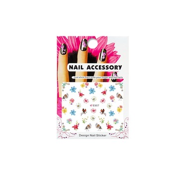 Tatuaj sticker cu efect acrilic, MoonbasaNails, E507, Multicolor Tatuaj sticker cu efect acrilic, MoonbasaNails, E507, Multicolor