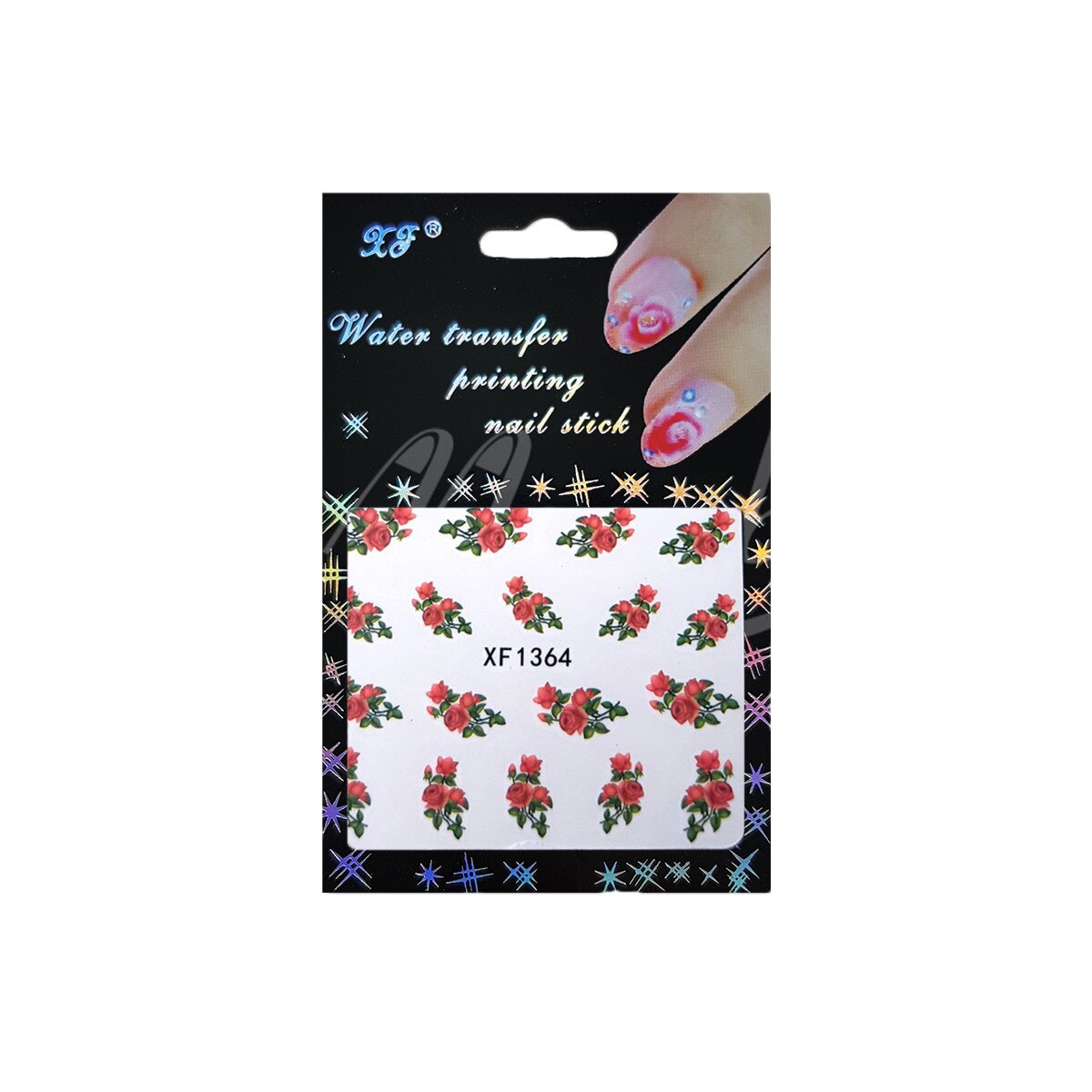 Tatuaj sticker cu efect acrilic, MoonbasaNails, XF1364, Multicolor