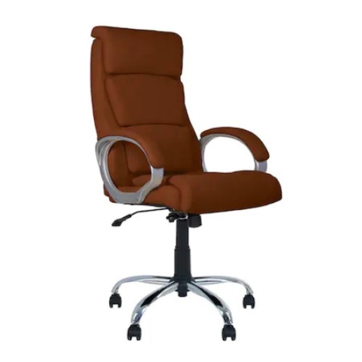 Scaun directorial RAIKO, mecanism Anyfix, piele ecologica, Maro