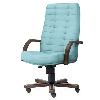Scaun directorial de birou TRAFFIC CHAIRS VERTEBRA, piele naturala, ALBASTRU DESCHIS, brate din lemn masiv, baza din fier acoperit cu lemn,mecanism balans Scaun directorial de birou TRAFFIC CHAIRS VERTEBRA, piele naturala, ALBASTRU DESCHIS, brate din lemn masiv, baza din fier acoperit cu lemn,mecanism balans