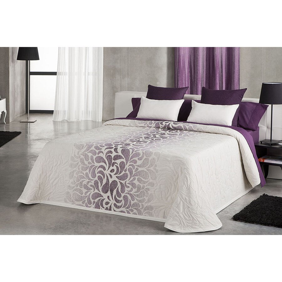 Set Cuvertura Lost si 2 fete de perna, Reig Marti, mov degrade, dimensiune 235 cm x 270 cm