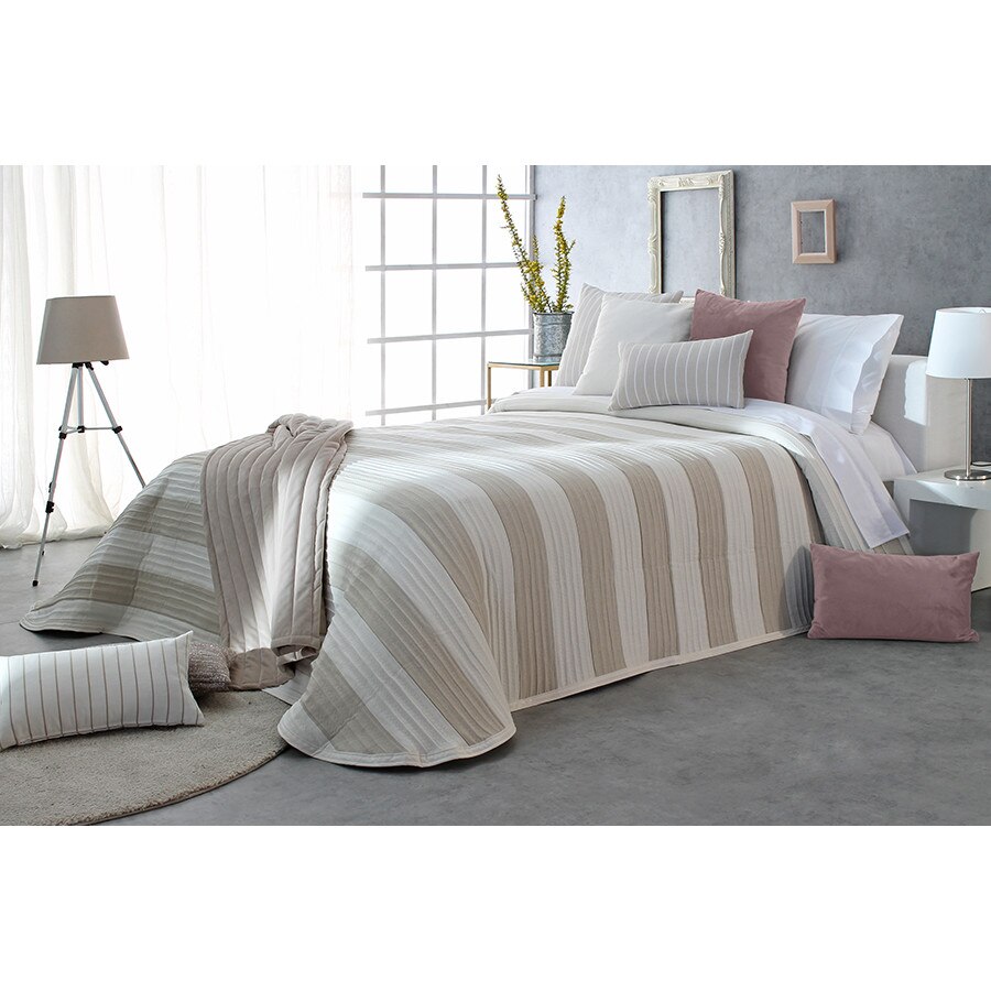 Set Cuvertura Dyson si 2 fete de perna, Reig Marti, bej, dimensiune 250 cm x 270 cm