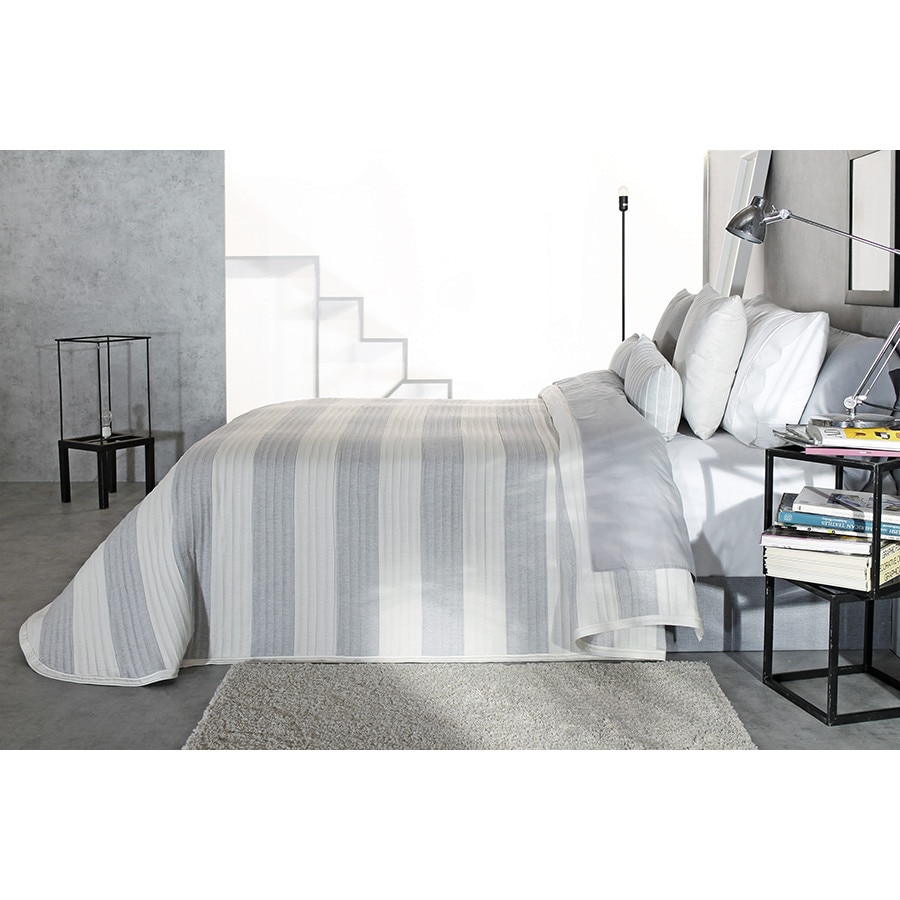 Set Cuvertura Dyson si o fata de perna, Reig Marti, gri, 190 cm x 270 cm