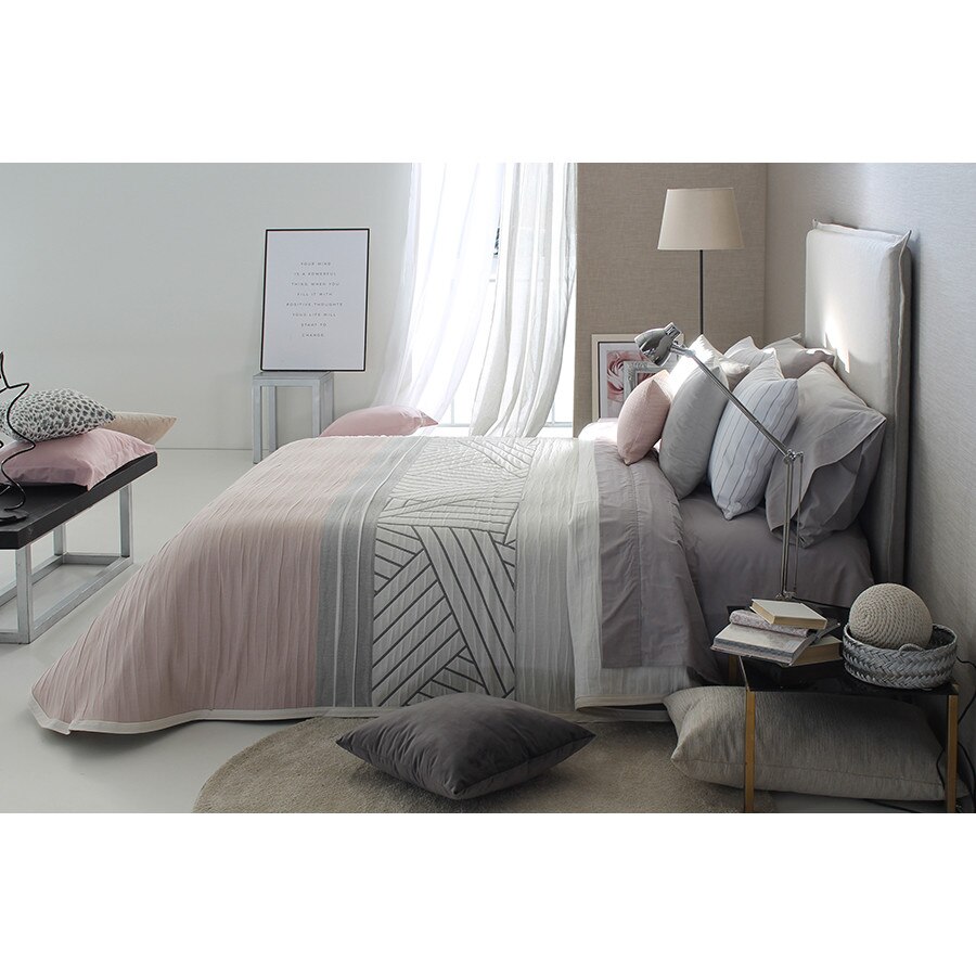 Set Cuvertura Coach si 2 fete de perna, Reig Marti, roz, dimensiune 280 cm x 270 cm