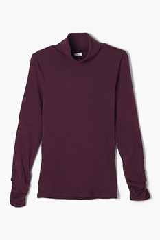 s.Oliver, Bluza slim fit cu guler inalt, Violet pruna s.Oliver, Bluza slim fit cu guler inalt, Violet pruna