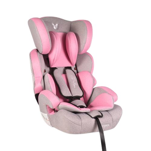 Scaun auto 9-36 kg, centura de siguranta, tetiera ajustabila pe 3 niveluri, 42 x 31 x 69,5 cm, roz
