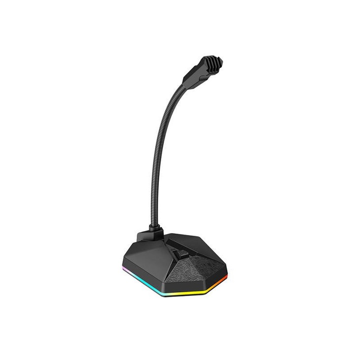 Геймърски микрофон Havit GK57, RGB подсветка, Черен