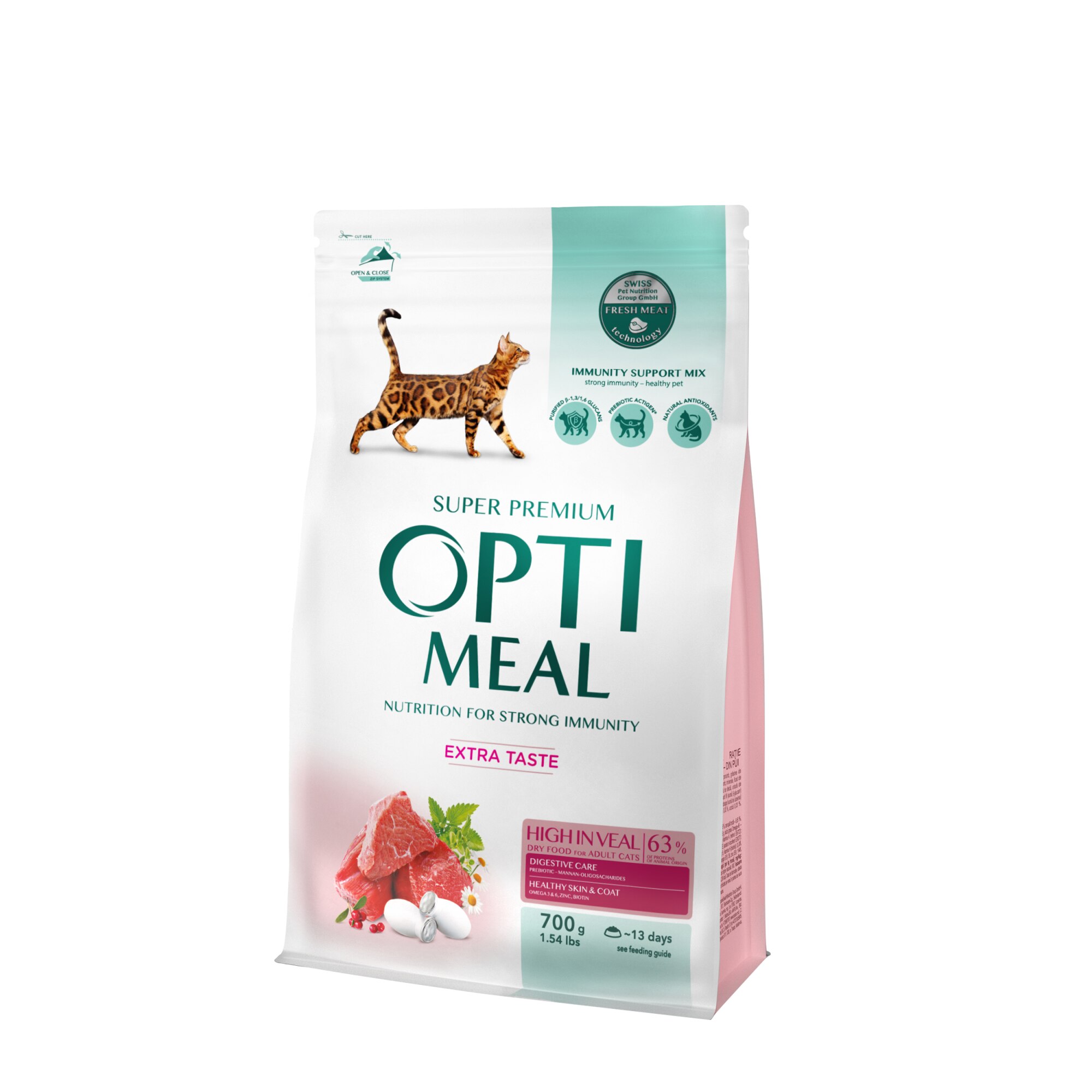 Hrana uscata completa Optimeal pentru pisici adulte - cu Vita, 0,7 kg