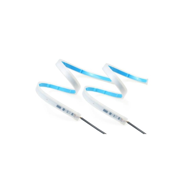 Set banda DRL led 30 cm cu functie de semnalizare flow lumina alba cu semnalizare galbena 12V