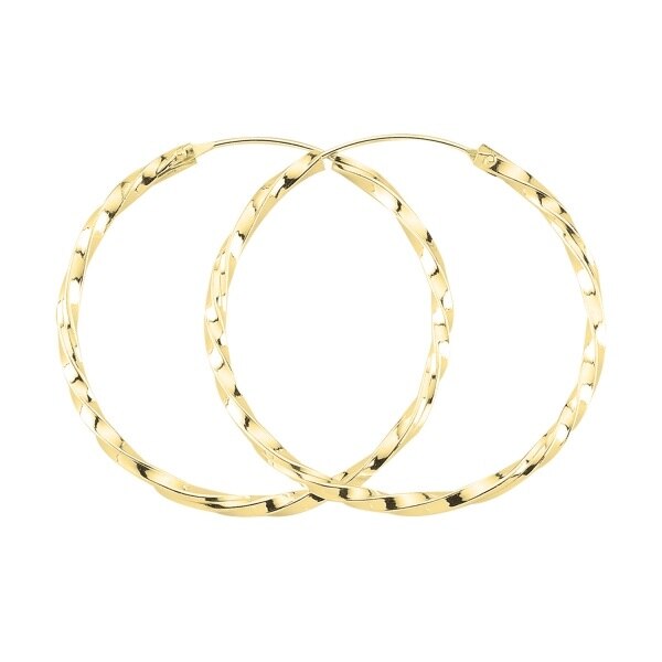 Cercei agint cu cerc rasucit de 45 mm, BeSpecial, ETU0362