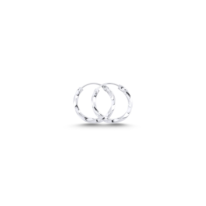 Cercei agint cu cerc rasucit de 12 mm, BeSpecial, ETU0361