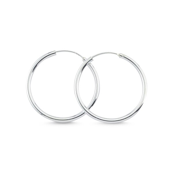 Cercei argint rotunzi de 20 mm, BeSpecial, ESX0369