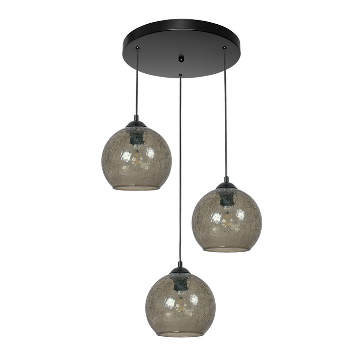 Пендел Lightstyle Орландо 1910-C-6-FU, 3xE27, Черен