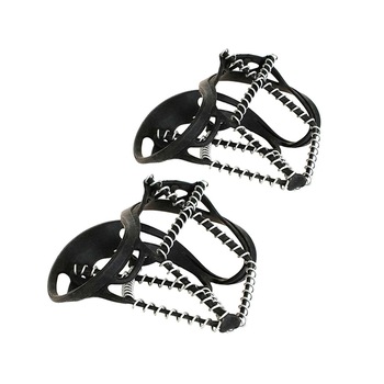 Set 2 branturi antialunecare pentru incaltaminte, din silicon cu lant de otel, marime 38-45, negru Set 2 branturi antialunecare pentru incaltaminte, din silicon cu lant de otel, marime 38-45, negru