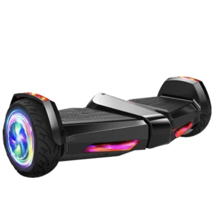 Hoverboard electric, efect de flacara prin aburi, cauciucuri pline