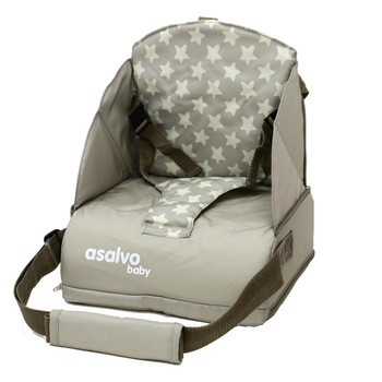 Scaun de masa booster portabil Asalvo Go Anywhere Stars Beige Scaun de masa booster portabil Asalvo Go Anywhere Stars Beige