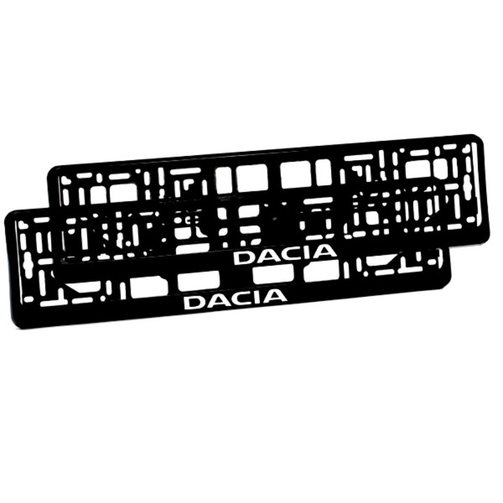 Комплект от 2 броя персонализирани стойки за регистрационен номер - Dacia