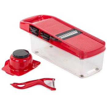 Razatoare multifunctionala, Zola®, recipient de colectare, 6 in 1, rosie Razatoare multifunctionala, Zola®, recipient de colectare, 6 in 1, rosie