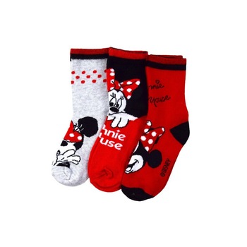 Set 3 sosete, 75%bumbac, Minnie, multicolor Set 3 sosete, 75%bumbac, Minnie, multicolor