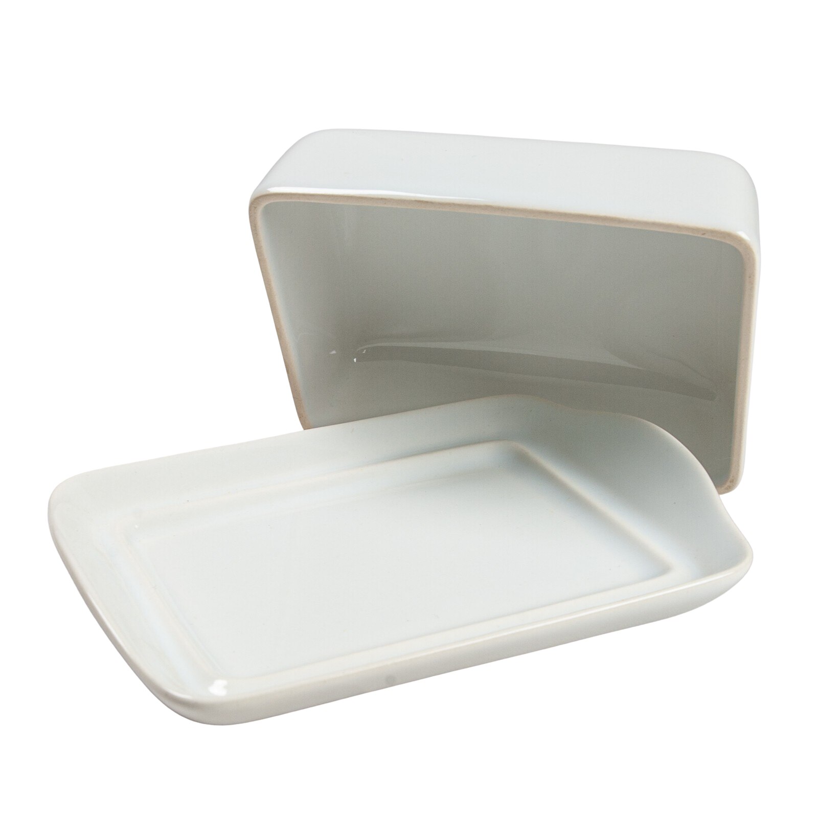Set 6 suporturi pentru unt, Cesiro, dimensiune 17,5 cm x 12,5 cm, culoare Alb Arctic