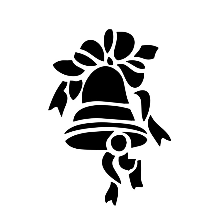 Sablon decorativ Bell 1, A4, reutilizabil, plastic