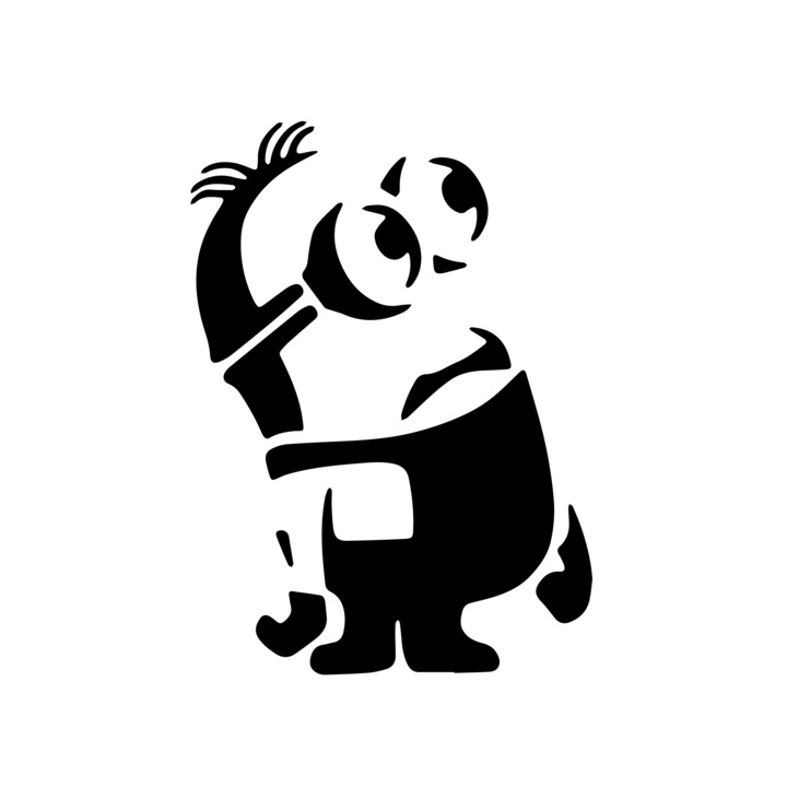 Sablon decorativ Minion, A4, reutilizabil, plastic