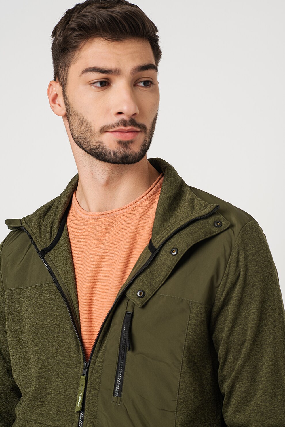 O'Neill, Bluza sport cu fermoar pentru drumetii Andesite, Verde oliv