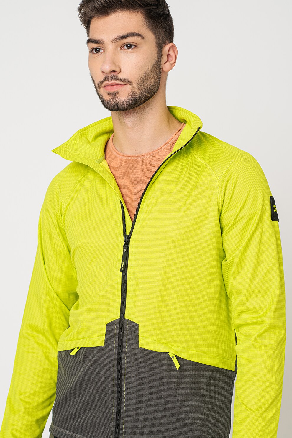 O'Neill, Bluza cu guler inalt pentru schi Athmos, Verde lime/Negru, M