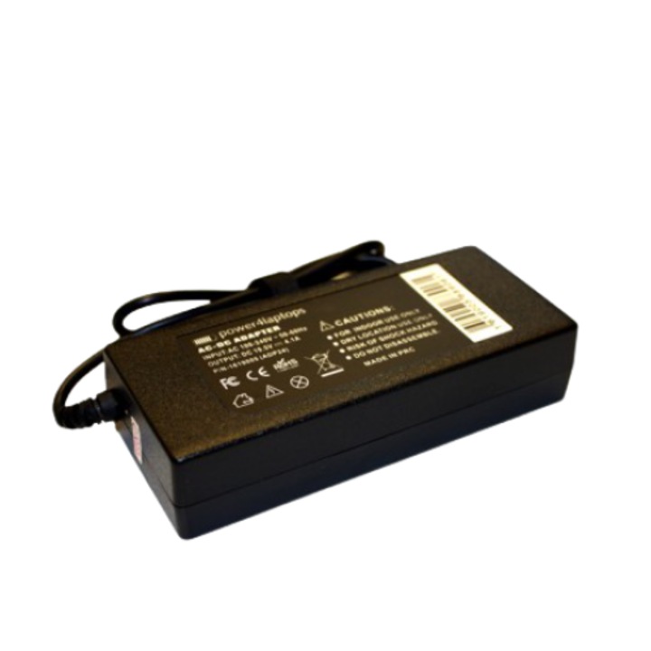 Incarcator, Power4Laptops, pentru laptop, 19.5 V, mufa 6.5mm X 4.4mm, 80 W, compatibil cu Sony Vaio, PCG-XG39, Negru
