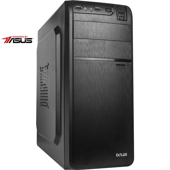 Sistem Desktop PC Serioux Powered by ASUS cu procesor AMD Ryzen™ 3 3200G pana la 4.0GHz, 16GB DDR4, 500GB SSD M.2 PCIe 3.0, Radeon™ Graphics 8, No OS