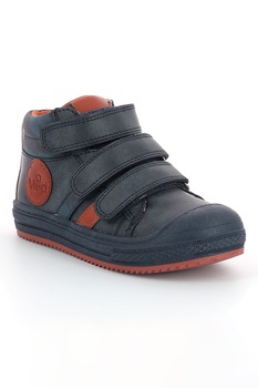 Mod8 kids, Pantofi sport din piele ecologica cu inchidere velcro, Albastru inchis/rosu caramiziu Mod8 kids, Pantofi sport din piele ecologica cu inchidere velcro, Albastru inchis/rosu caramiziu
