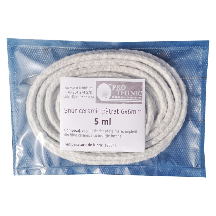 Snur de etansare ceramic patrat, 6x6 mm, 5ml