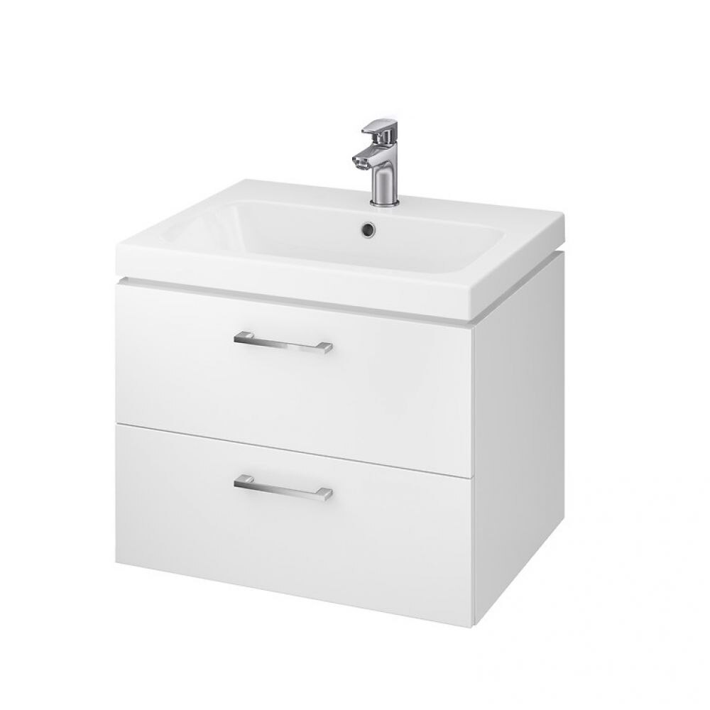 Dulap baie suspendat, Cersanit, Lara, pentru lavoar Como, 60 cm, alb, neasamblat