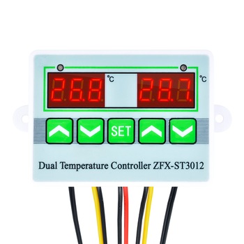 Controler de temperatura dublu ZFX-ST3012 12v DC ,10 A, doi senzori Controler de temperatura dublu ZFX-ST3012 12v DC ,10 A, doi senzori