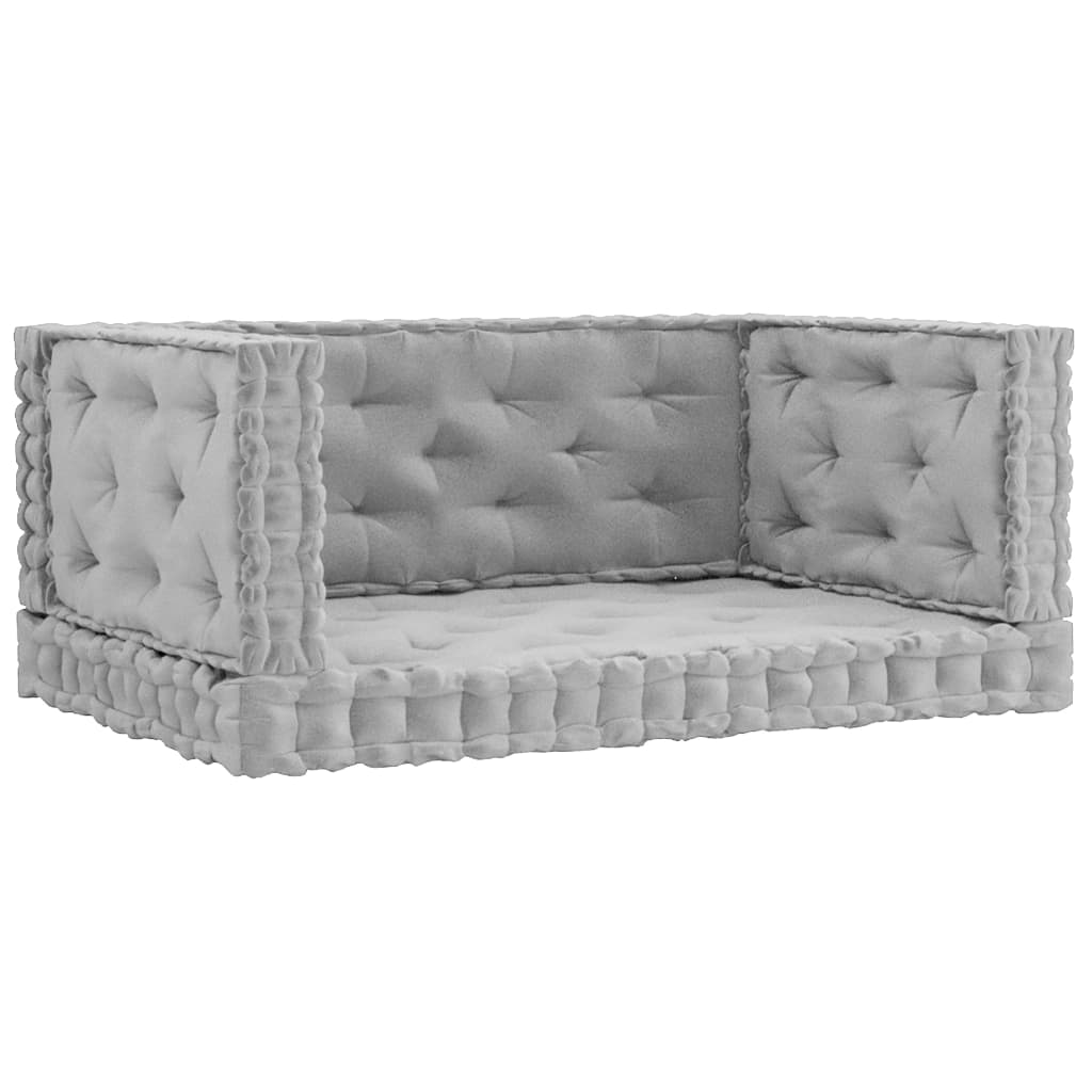 Set perne de podea pentru paleti, 4 buc, gri, bumbac 3068603