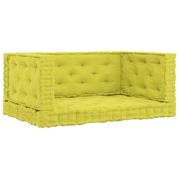Set perne de podea pentru paleti, 4 buc, verde mar, bumbac 3068631 Set perne de podea pentru paleti, 4 buc, verde mar, bumbac 3068631